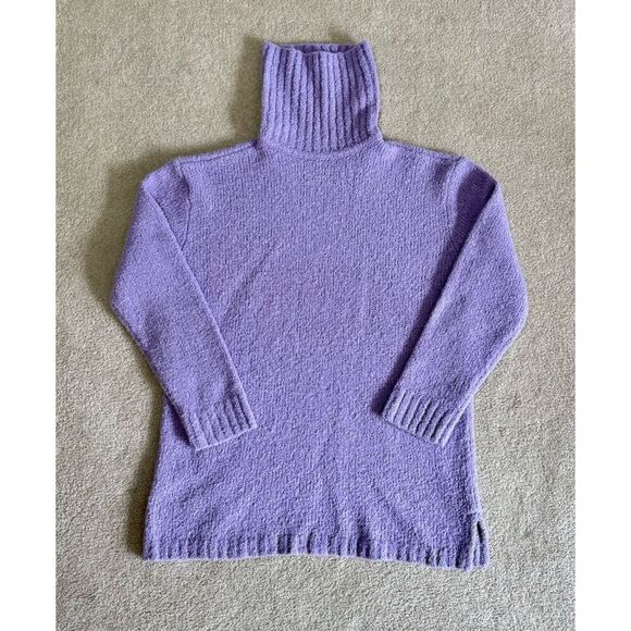 Hanna Andersson Wool Blend Turtleneck Sweater Purple Sz M - Picture 1 of 7